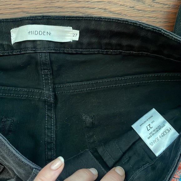 HIDDEN size 27 black jeans with floral embroidery - Picture 2 of 4